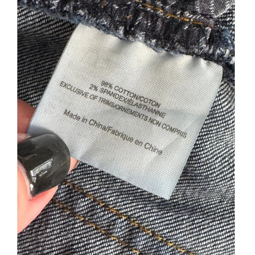 Tory Burch Super‎ Skinny Mid Rise Jeans Dark Wash Logo Pocket Size 31
